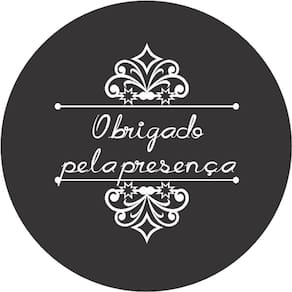 Etiqueta Adesiva Obrigado Compra 02 Redonda 3 cm 50 un.