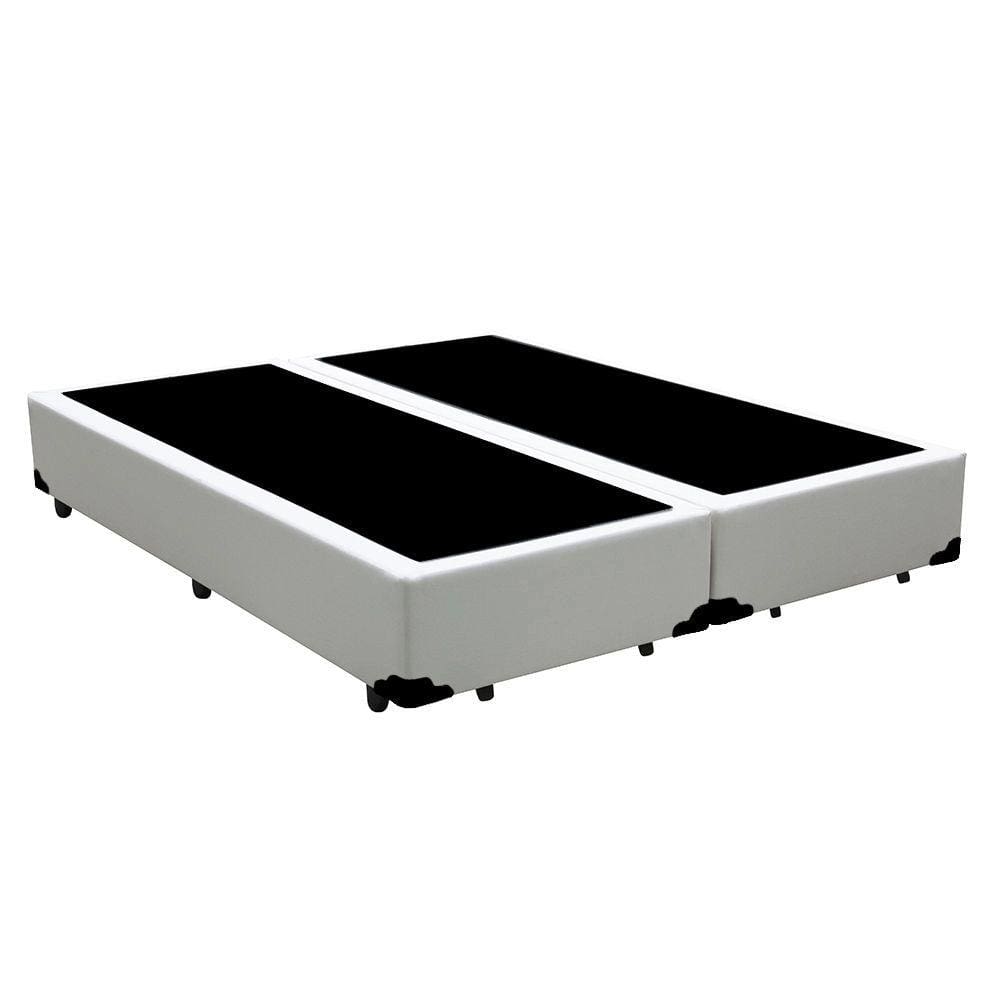 Base Box Queen Bipartido Linhão Branco