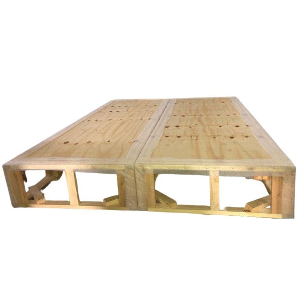 Base Box Casal Bipartido Sintético Marrom