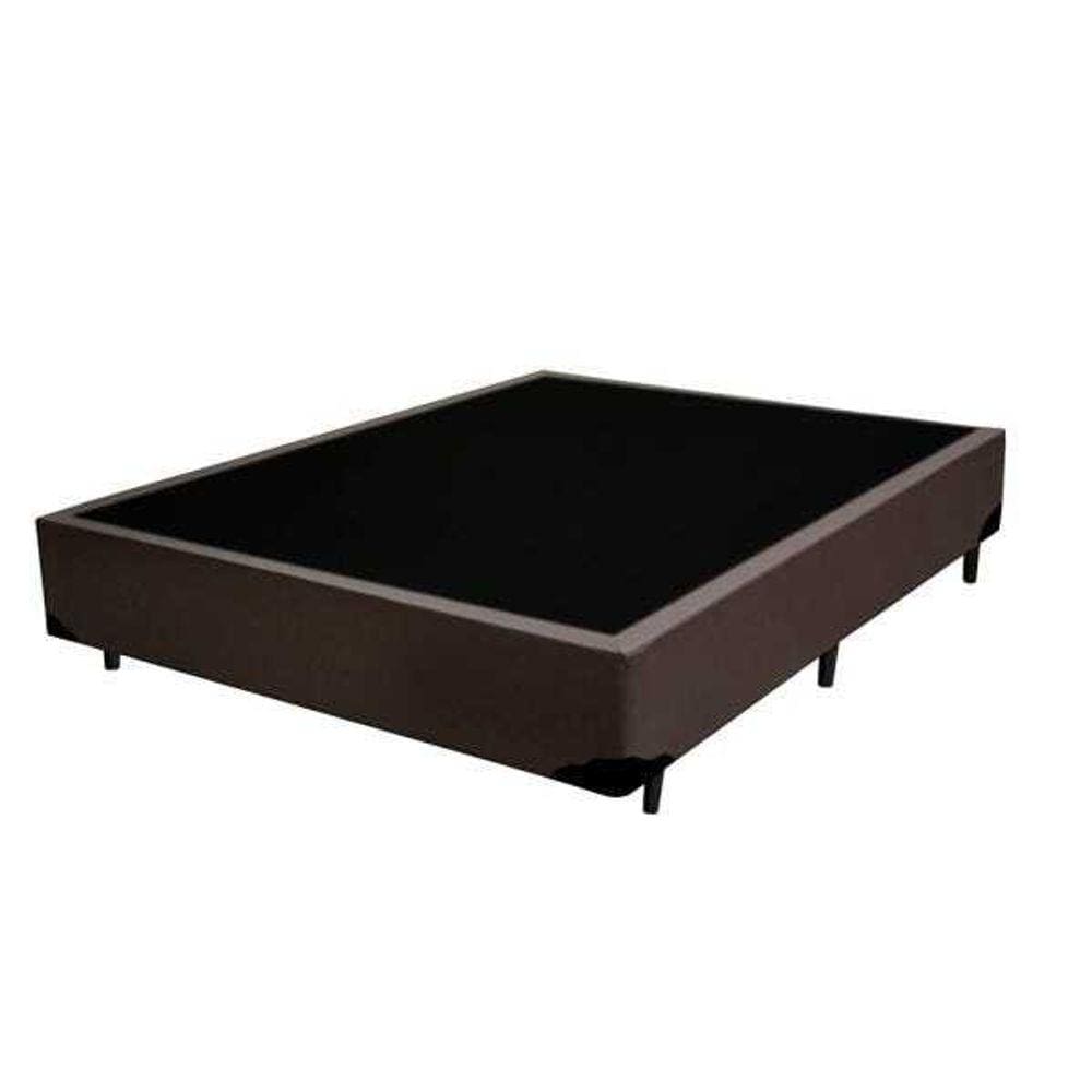 Base Box Casal Blindado Sintético  Marrom