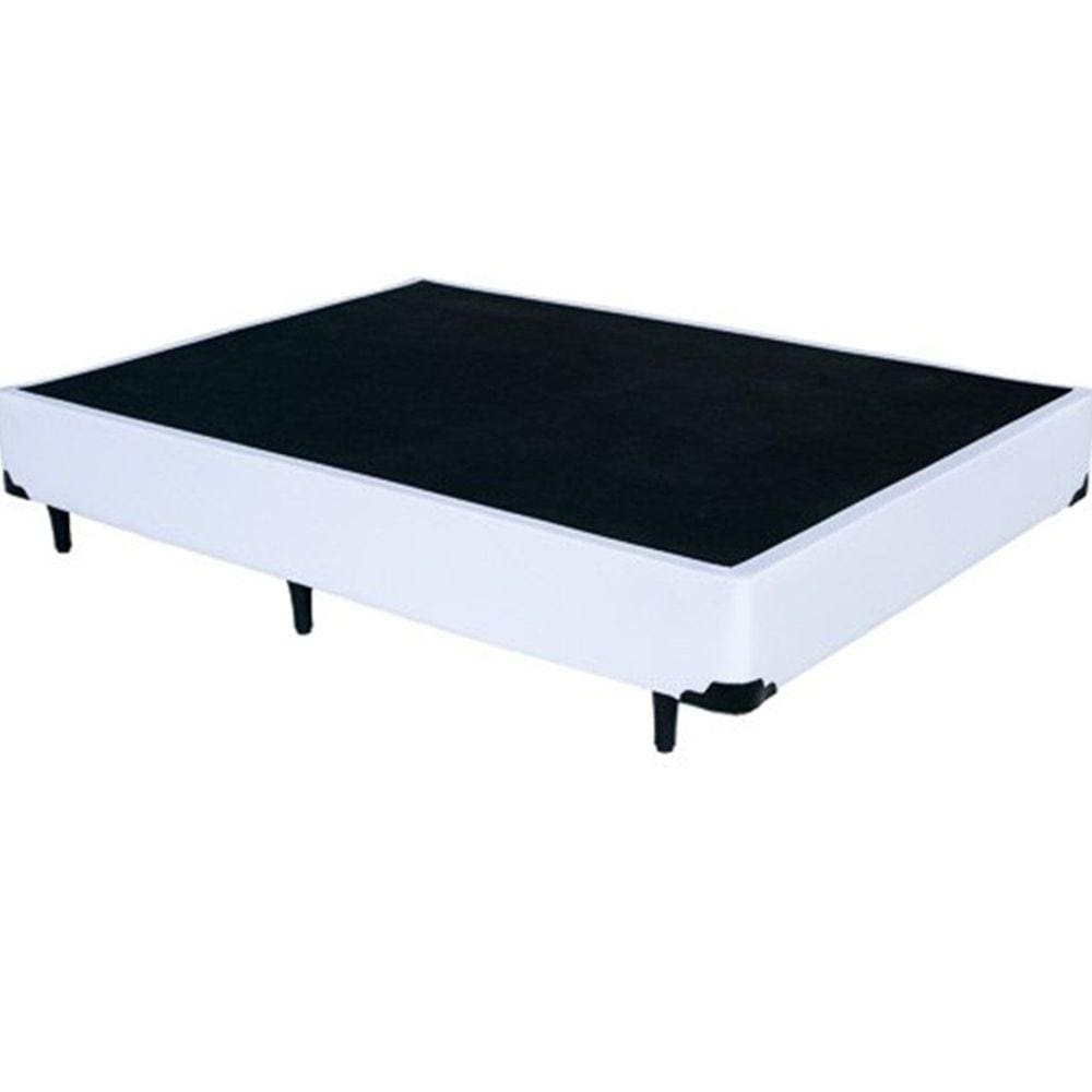 Base Box Casal Blindado Sintético Branco