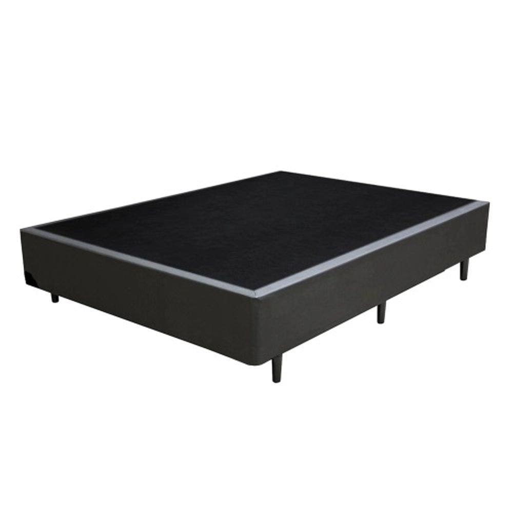 Base Box Casal Blindado Sintético Cinza