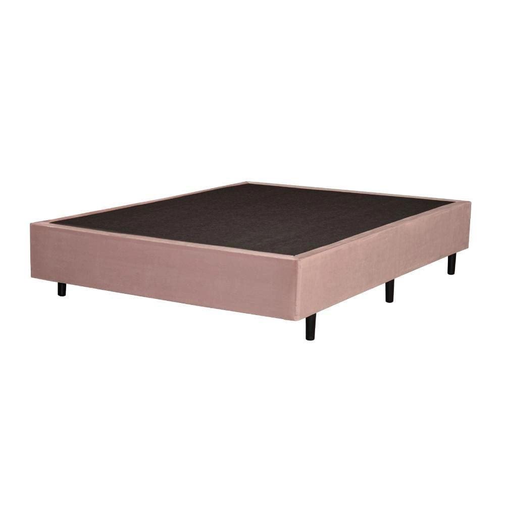 Base Box Casal Suede Rosé