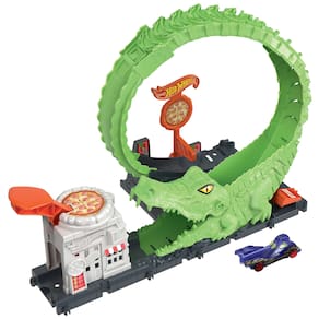 Pista De Carrinhos Hotwheels Cidade Ataque Jacaré Looping