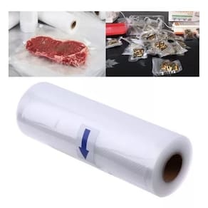 Saco Plástico Alimentos Para Seladora a Vácuo Com Ranhuras Freshpack Pré cortado 20cm x 5m Impede entrada de Aromas exte