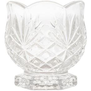 Porta Talher de Cristal Vidro Colher de Cafe Chá Mesa Posta Dublin Decorativo 8x8cm