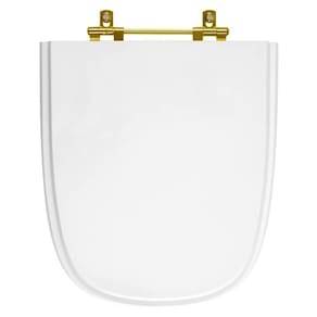 Tampa De Vaso Ibiza Branco Com Ferragem Dourada