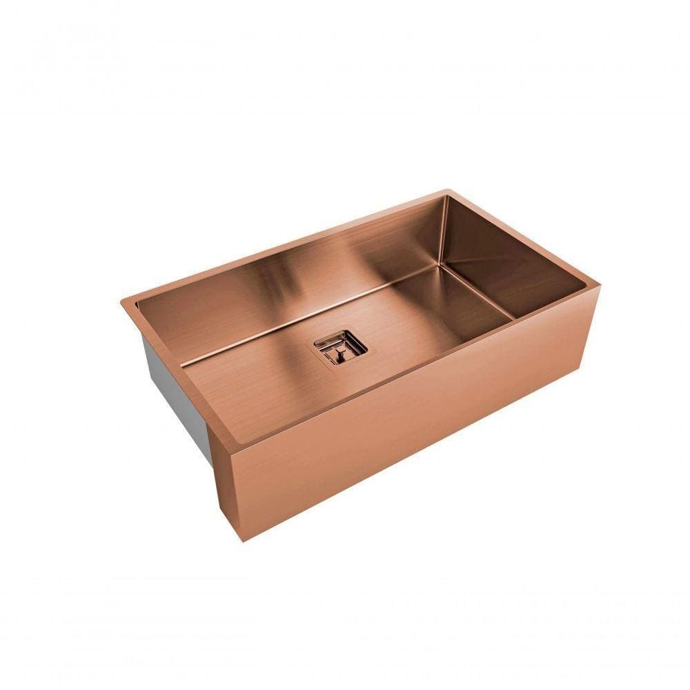 Cuba Semi Encaixe Com Válvula Primaccore Farm Sink Rose - Debacco