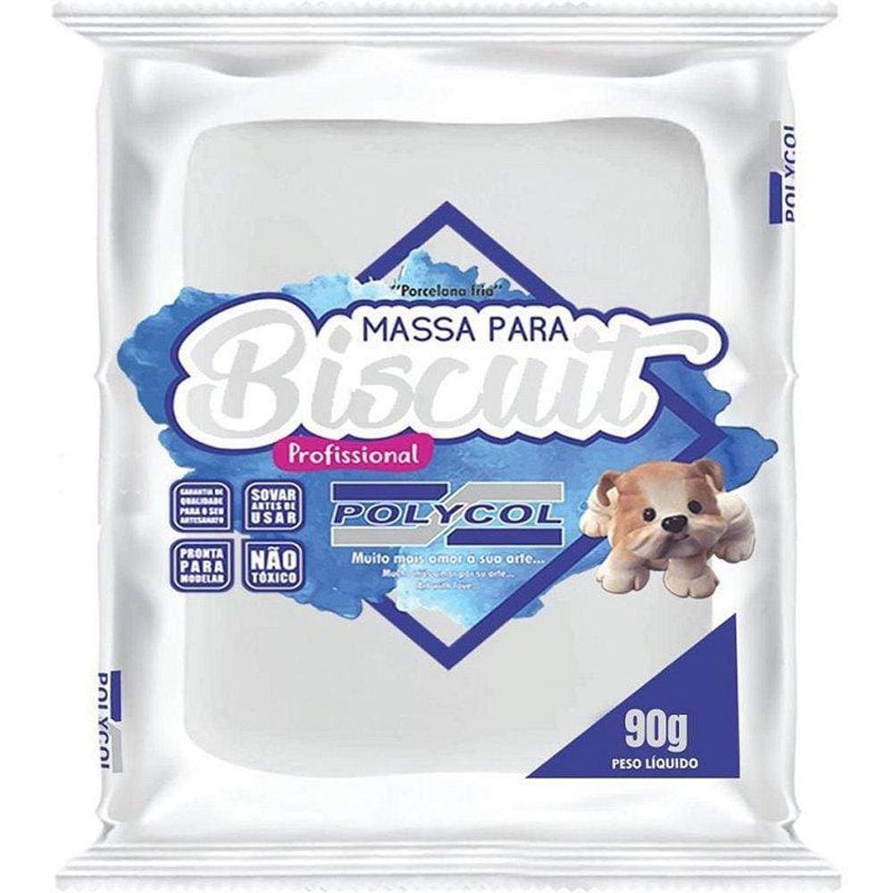 Massa De Porcelana Fria Biscuit 90G Natural Cx Com 12