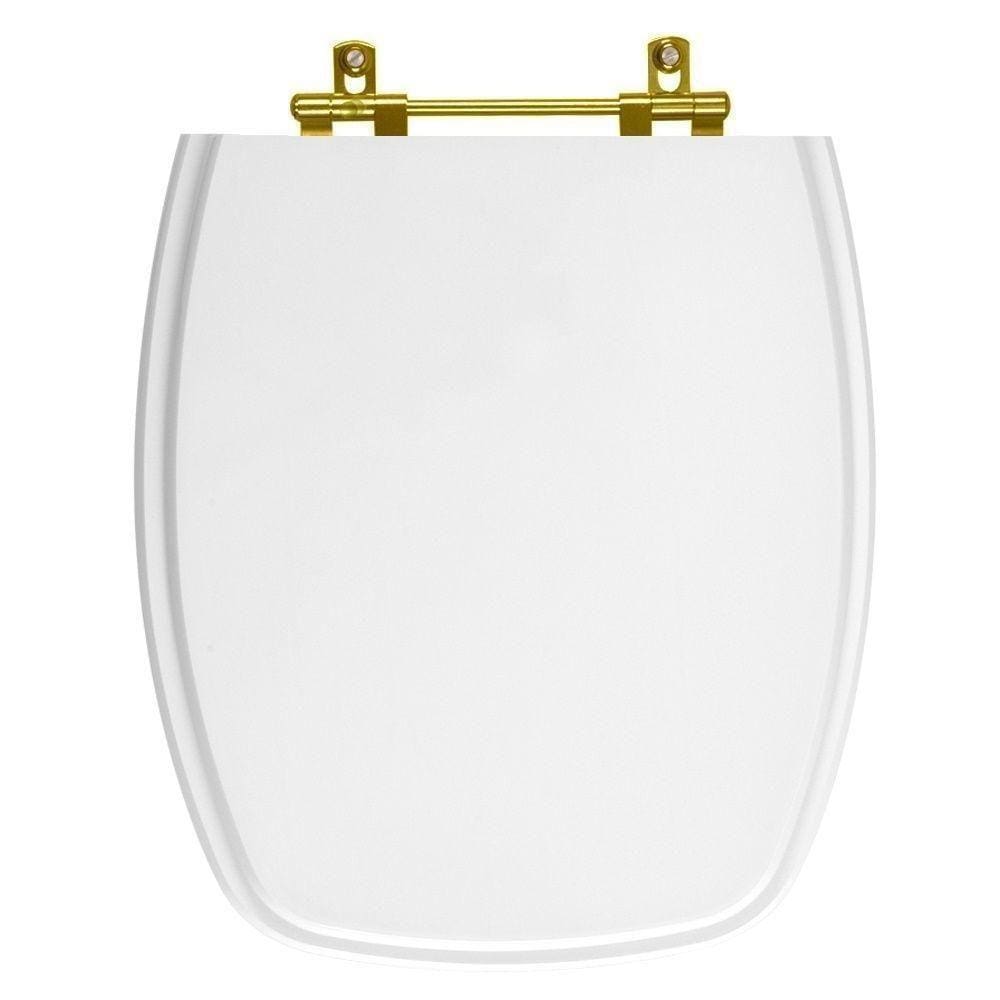Tampa De Vaso Poliester Stylus Branco Para Bacia Celite