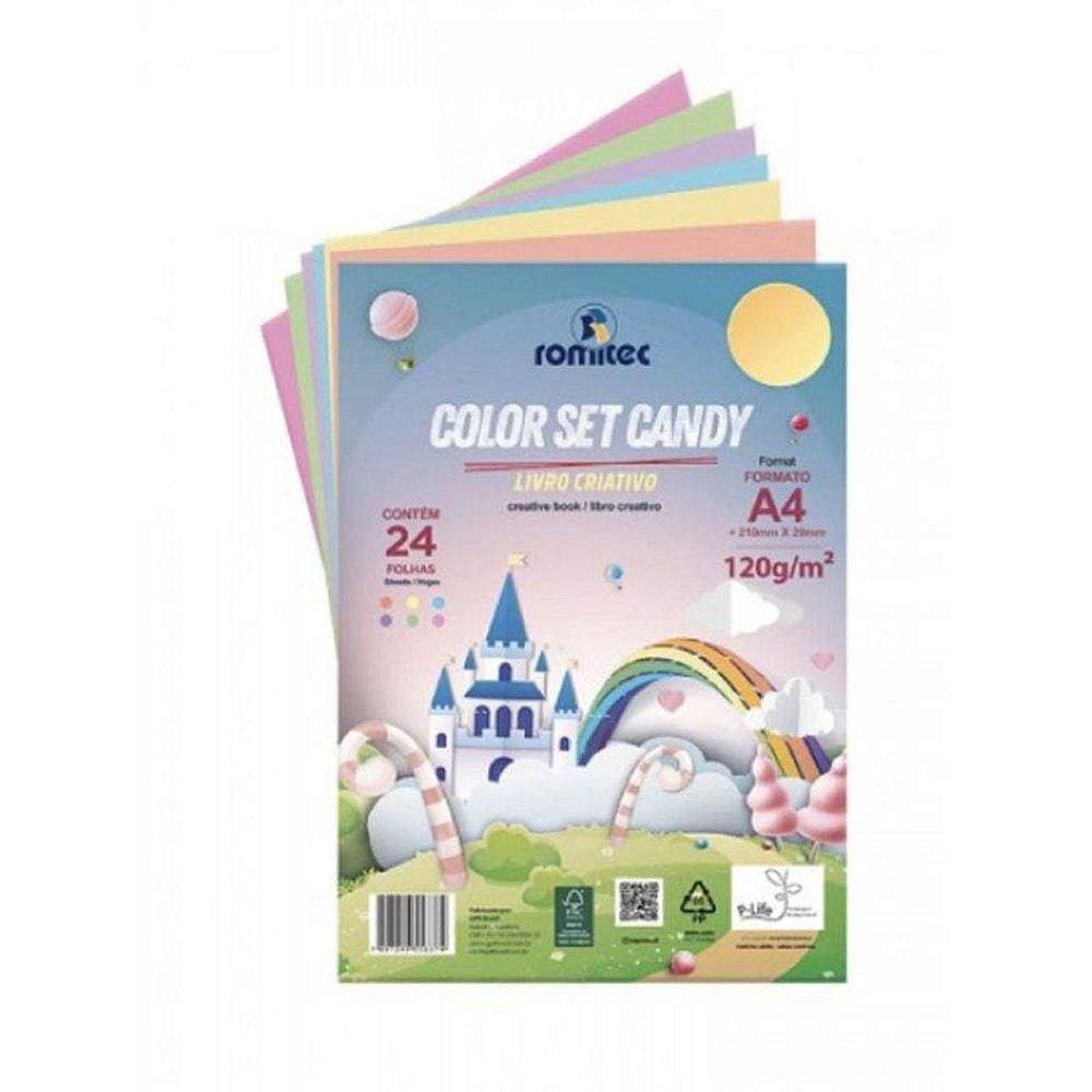 Bloco Para Educação Artística Livro Color Set Candy 120G
