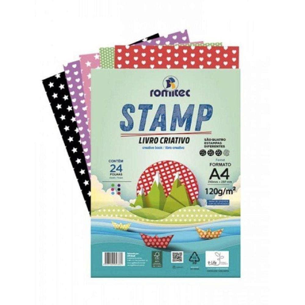 Bloco Para Educação Artística Livro Stamp 120G 24Fls