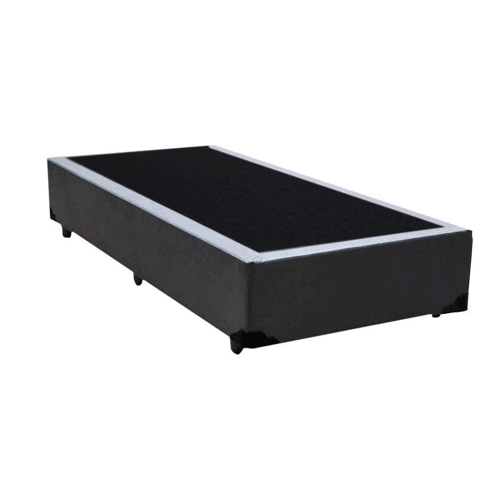 Base Box Solteirão King Sintético Cinza 203x96x40xm