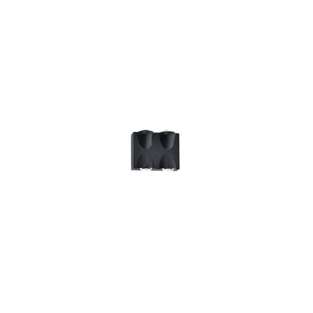 Arandela Ottawa Metal Preto 10x10cm 4x4w Bivolt (led Integrado)