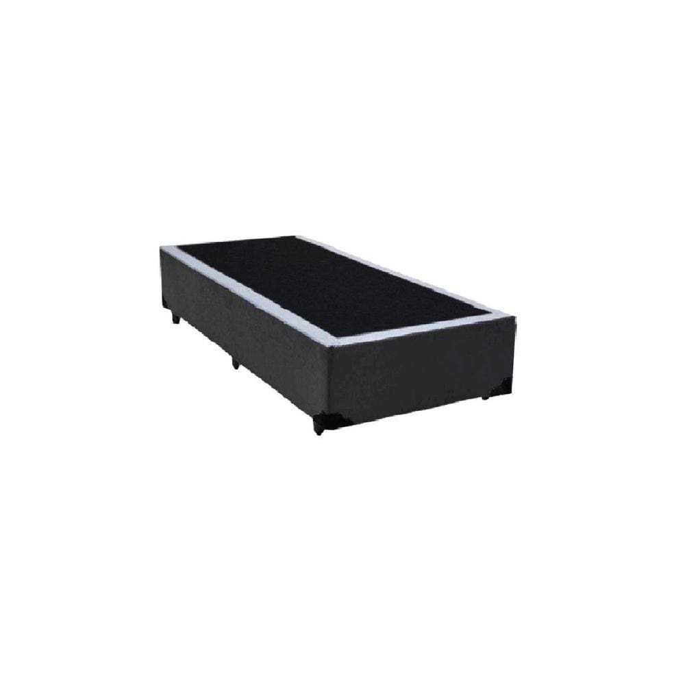 Base Box Solteiro Linhão Cinza