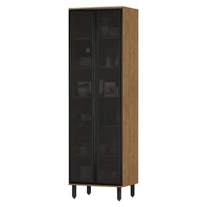 Cristaleira Toscana 2 Portas com Vidro 100% Mdf Freijó - Mx Móveis