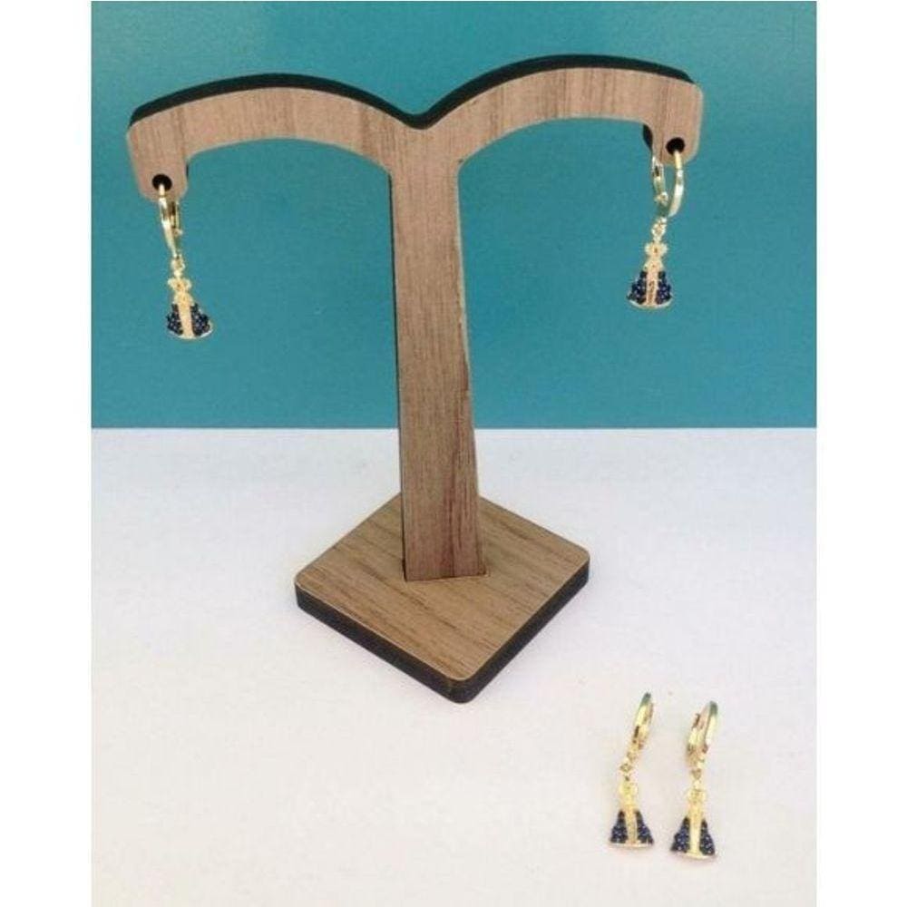 Brinco Argola Santa Nossa Senhora Aparecida Banhada A Ouro