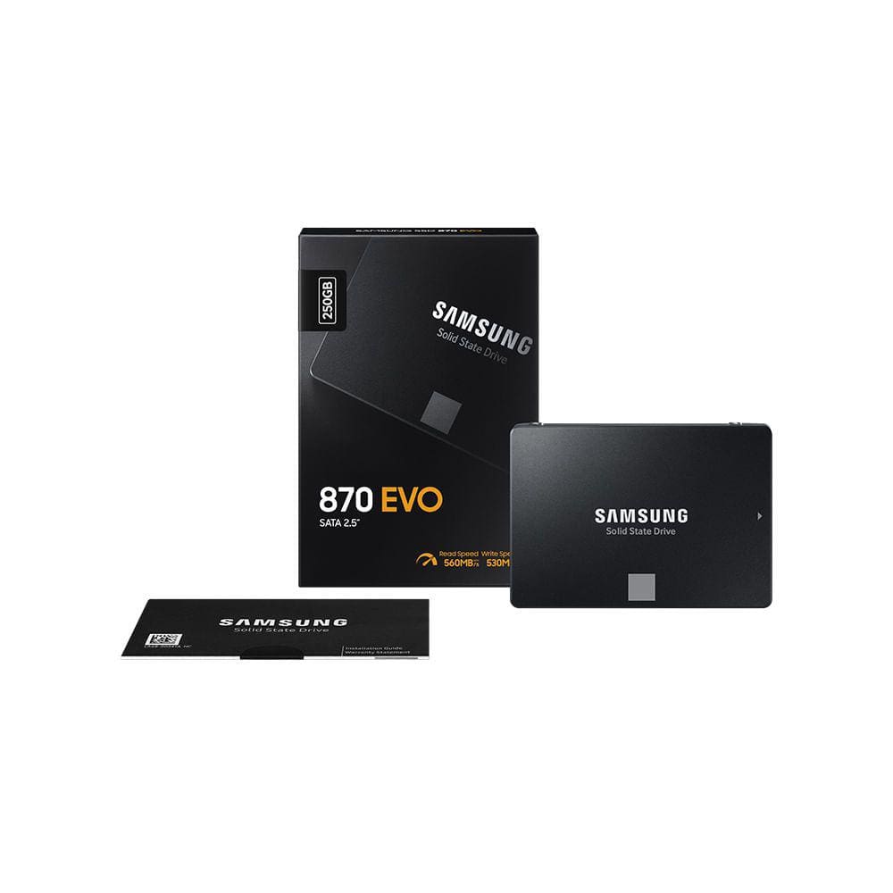 Memória Samsung SSD 870 EVO SATA III 2.5”- 250GB