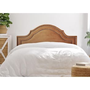 Cabeceira Casal Estofada para Cama Box com Tachas 140x60cm Provençal Luxo Dupla Terracota/Fumê