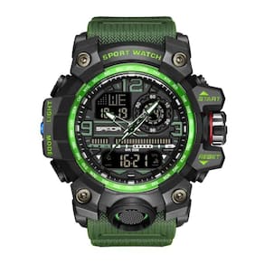 Relógio Esportivo à Prova d`Água c/ Data, Função Múltipla, Militar (3133_Verde)