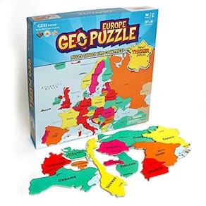 Quebra-Cabeça Geográfico Europa 58 Peças - Educativo 4+