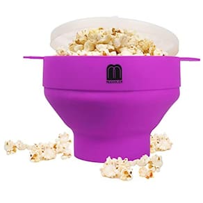 Pipoqueira Dobrável de Silicone para Microondas, Rápida & Fácil (Roxo)