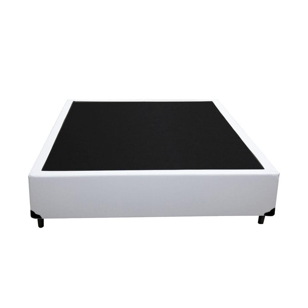 Base Box Viuvão Sintético Branco 128Cm de Largura