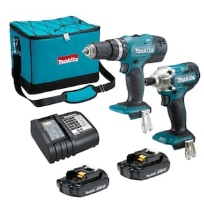 Combo parafusadeira/furadeira bateria 18,0v makita