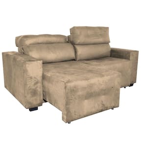 Sofa Dois Lugares 2 Metros Retratil e Reclinavel Rick Capuccino