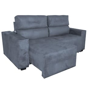 Sofa Dois Lugares 2 Metros Retratil e Reclinavel Rick Graffite