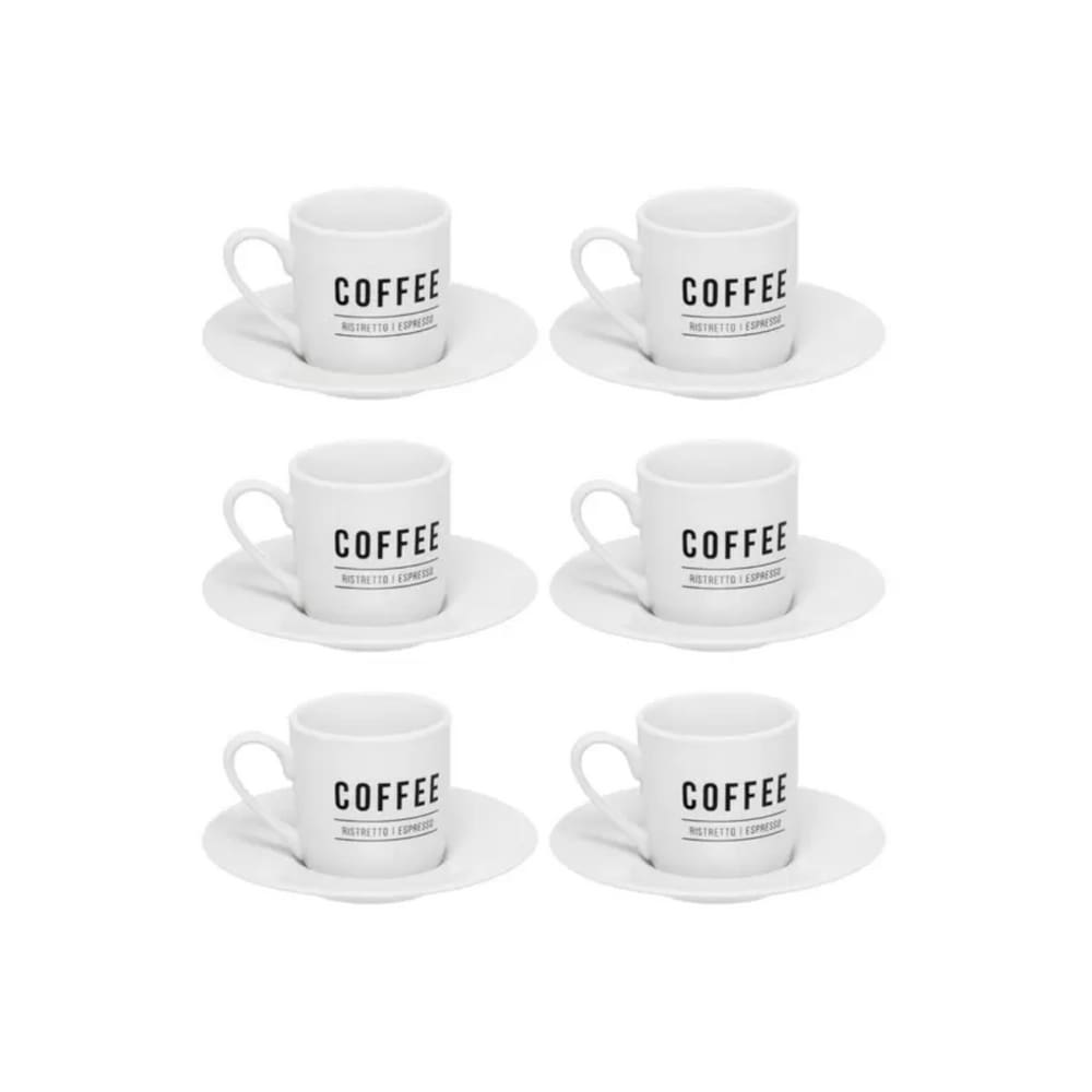 Xicara de cafe manhattan BRANCO 80ML 6pcs