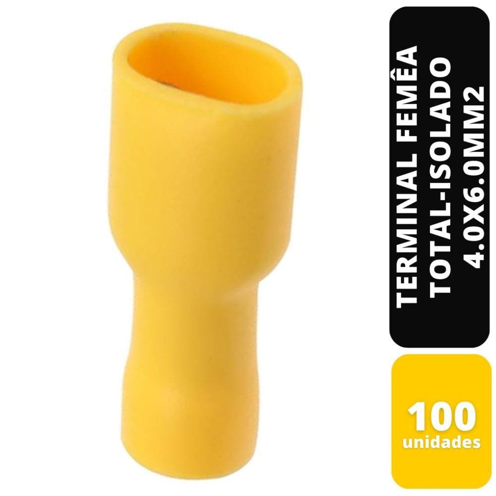 Kit C/100 Terminal Femea Total-Isolado Nyl 4.0X6.0Mm2 Sfor