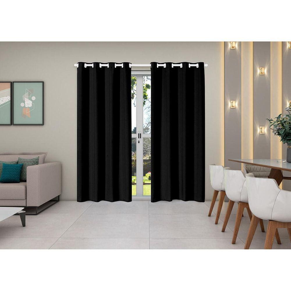 Cortina Oxford 2,80M X 2,30M Sala Quarto Janela Preto
