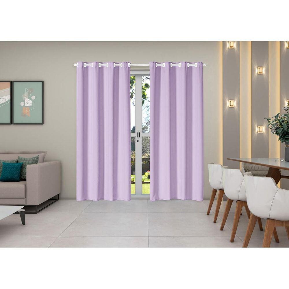 Cortina Oxford 2,80M X 2,30M Sala Quarto Janela Lilás