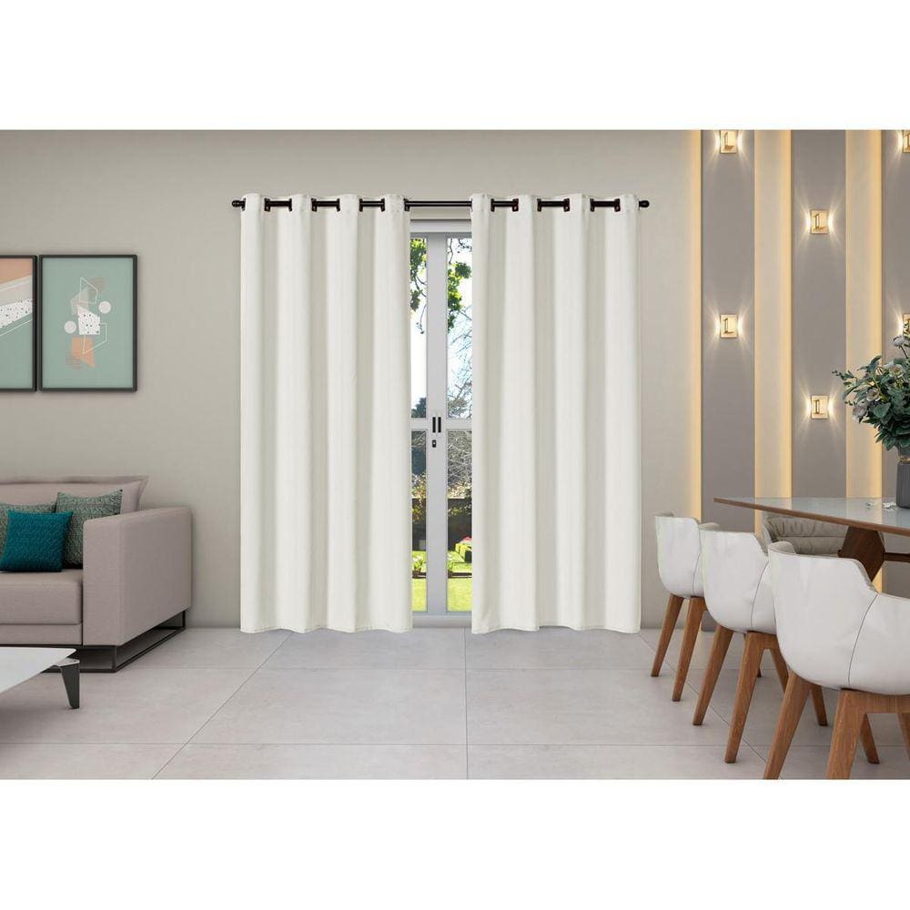 Cortina Oxford 2,80M X 2,30M Sala Quarto Janela Palha