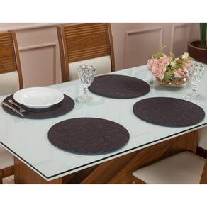 Didiseaon 1 PC Pad Mesa Jogos Americanos Prateleiras De Armário De Cozinha  Decoração De Metal Jogos Americanos De Folha Verde Tropical Festa Toalha De