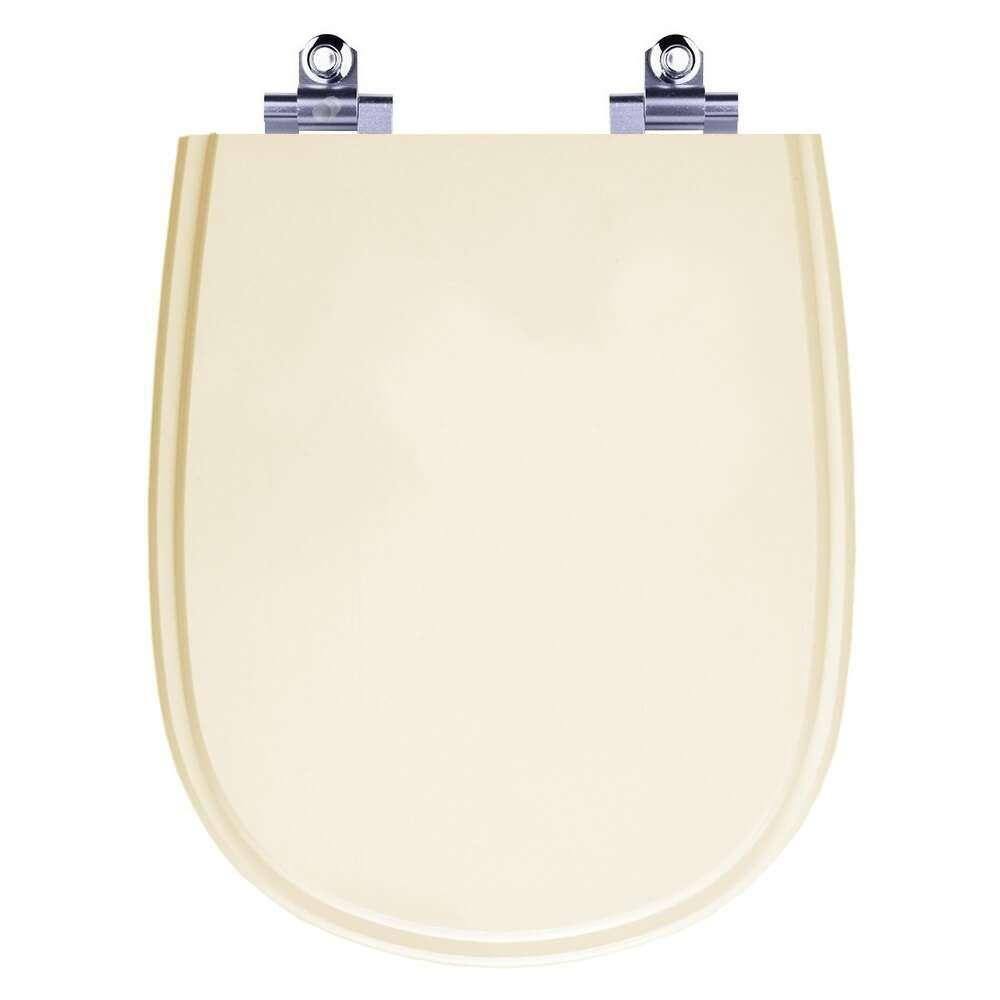 Assento Sanitário Laqueado Soft Close Donna Bege Claro para vaso Santamarina