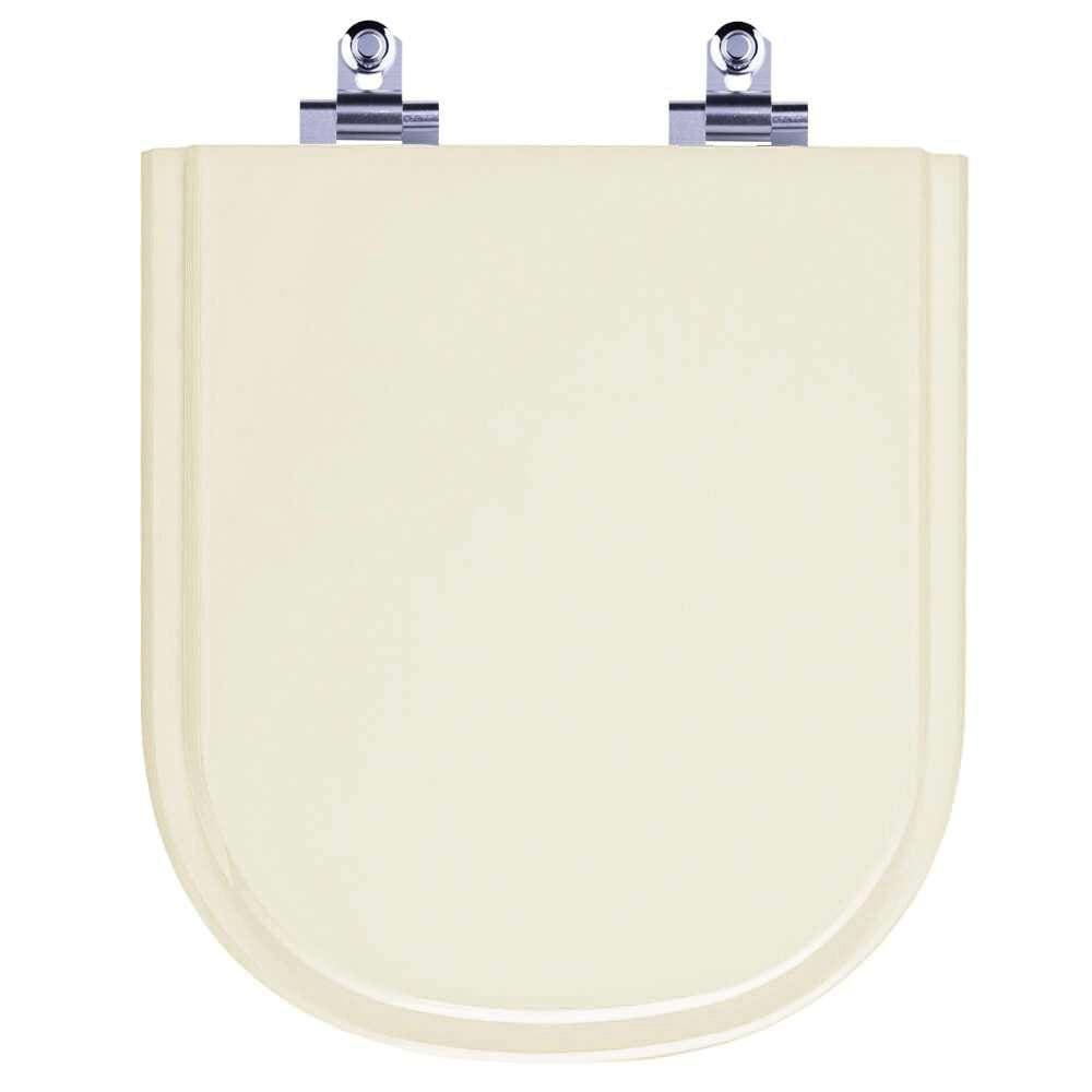 Assento Sanitário Laqueado Soft Close Flox Marfim (Bege) para vaso Fiori