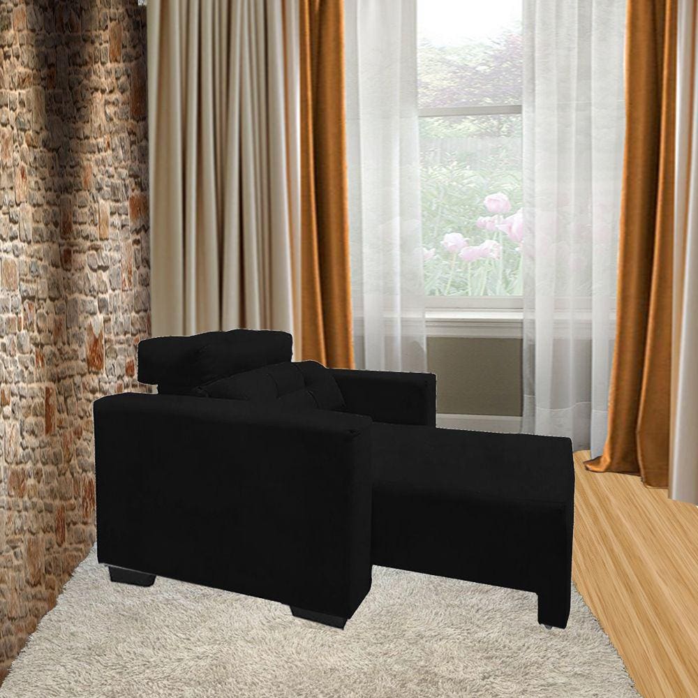 Poltrona Amamentação E Decoração Veneza Exclusiva Preto