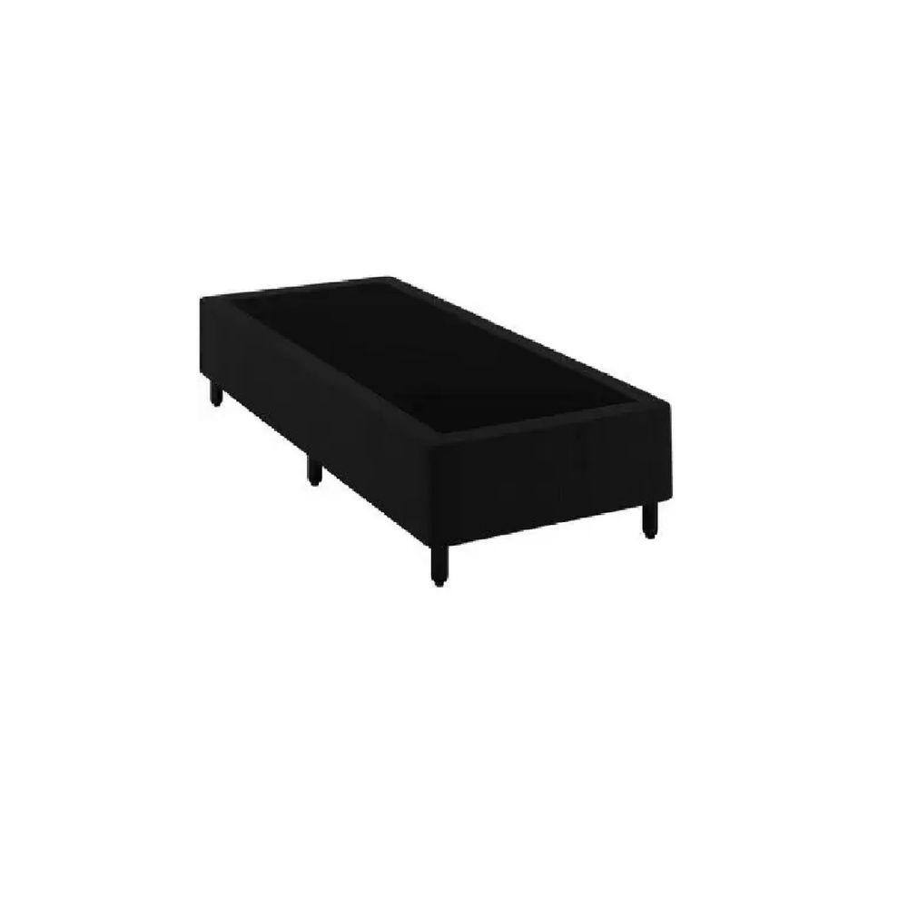 Base Box Solteiro Blindado Linhão Preto