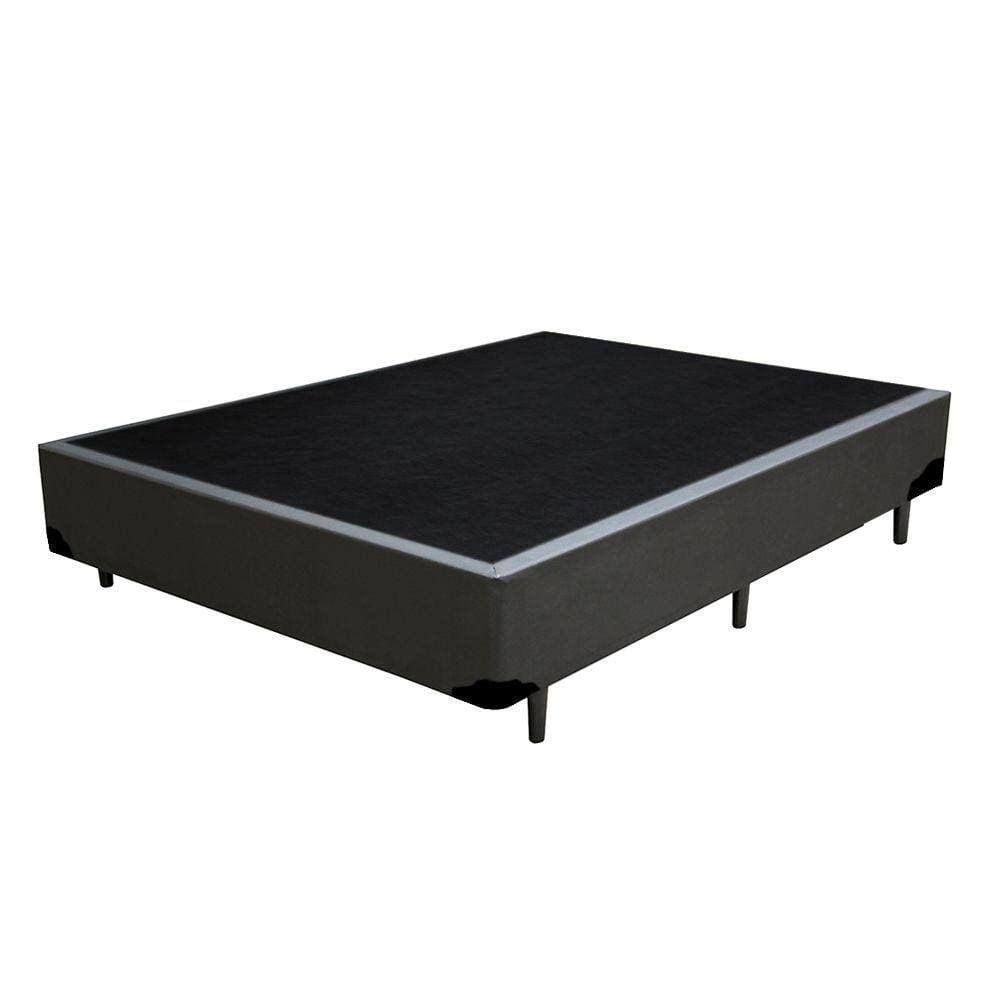 Base Box Solteiro Blindado Linhão Cinza