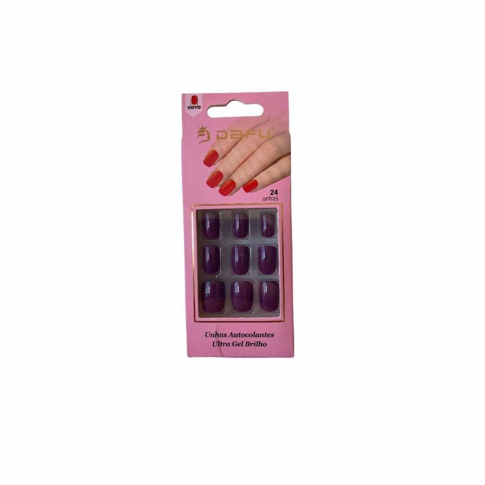 Unhas Postiças Dafu Autocolantes Com 24 Df-Up067003-12