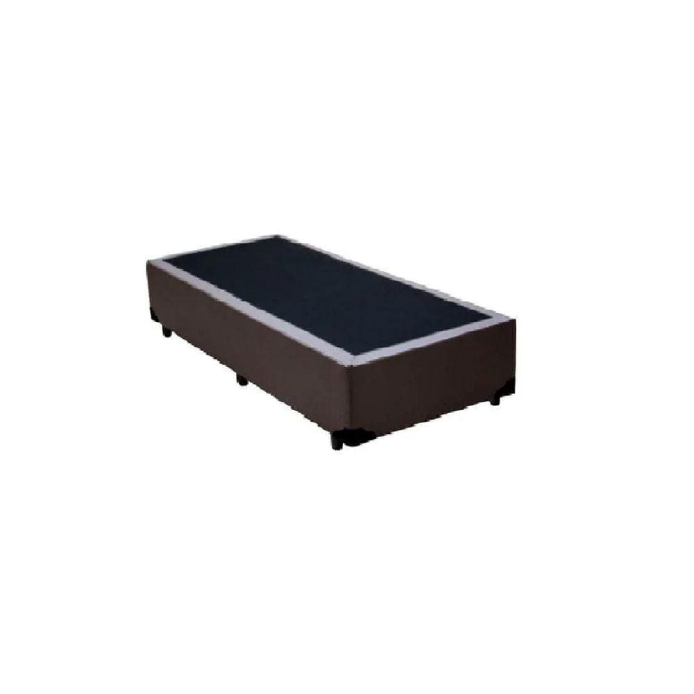Base Box Solteiro Blindado Linhão Marrom