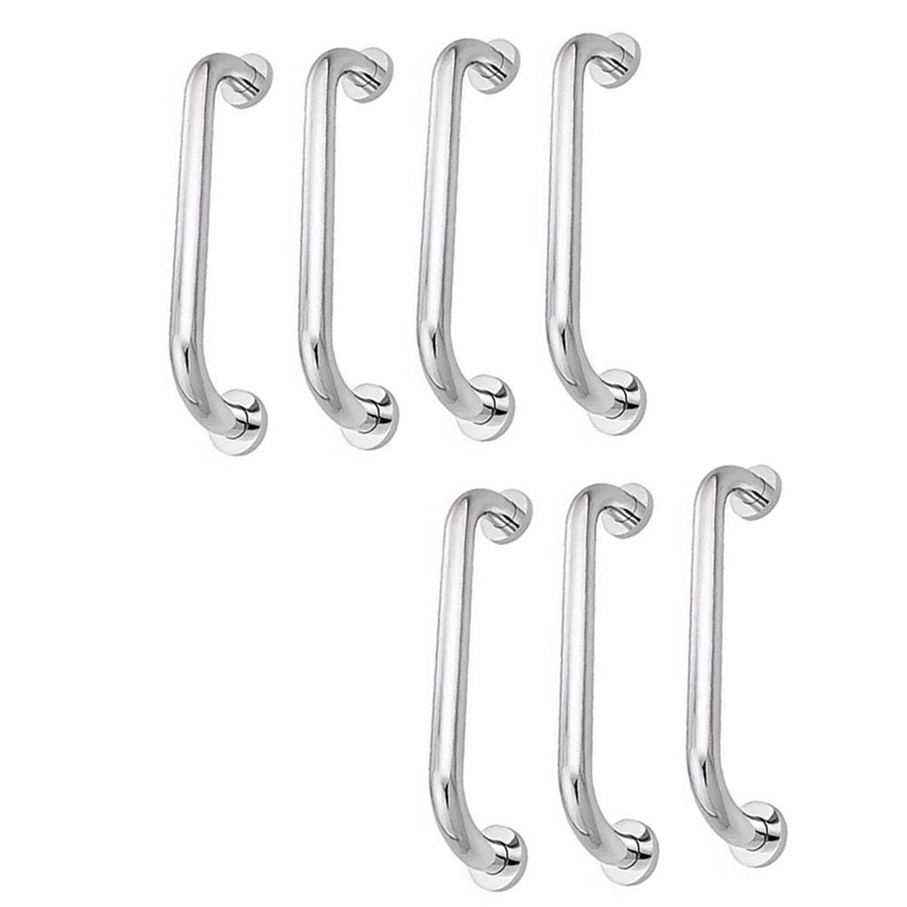 Alça de Apoio 30cm Barra Inox Kit 7 Unidades Inox Cadeirante Acessibilidade Idoso