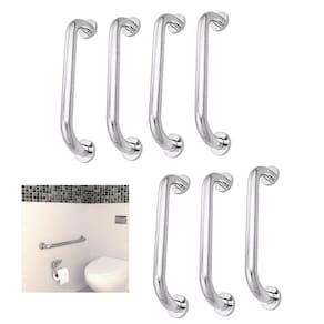 Alça de Apoio Barra 30cm Kit 7 Unidades Inox Idoso Banheiro Box Corrimao Acessibilidade Suporte