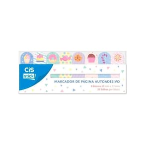 Marcador de Página Autoadesivo Doces Coloridos Stick CiS