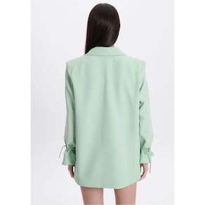 Blazer Alongado Com Amarracao Myft Feminino