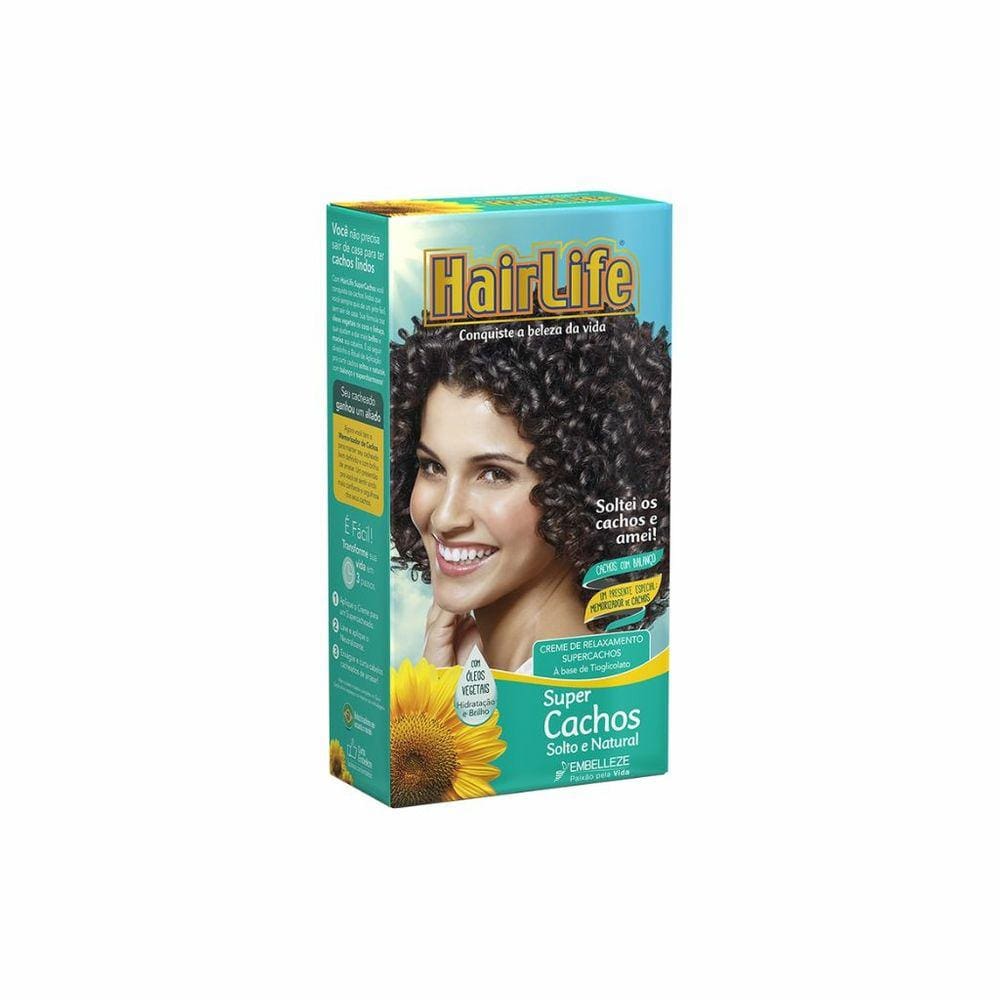 Creme Alisante Hairlife Super Cachos Solto e Nat 180g