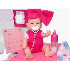Bebe reborn Boneca estilo reborn Meu Bebezinho 1049 ED1 Brinquedos mamadeira magica fralda chupeta naninha