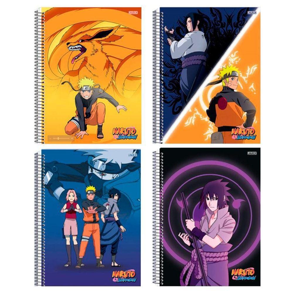 Caderno de Desenho Naruto Shippuden Animes 60 Folhas Capa